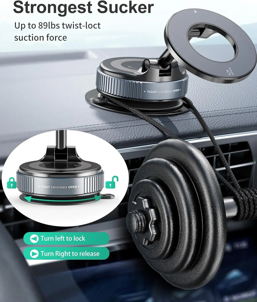 Vacuum Suction Magnetic Phone Holder
